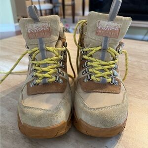 J.Crew Women’s Nordic Hiking Boots in Tan and Yellow